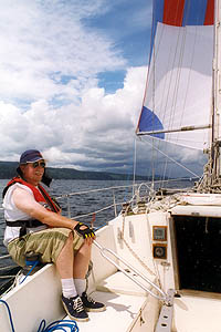 Man sailing in Johnstone Straigh